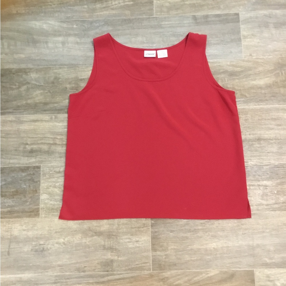 Liz Baker Red Scoop Neck Tank